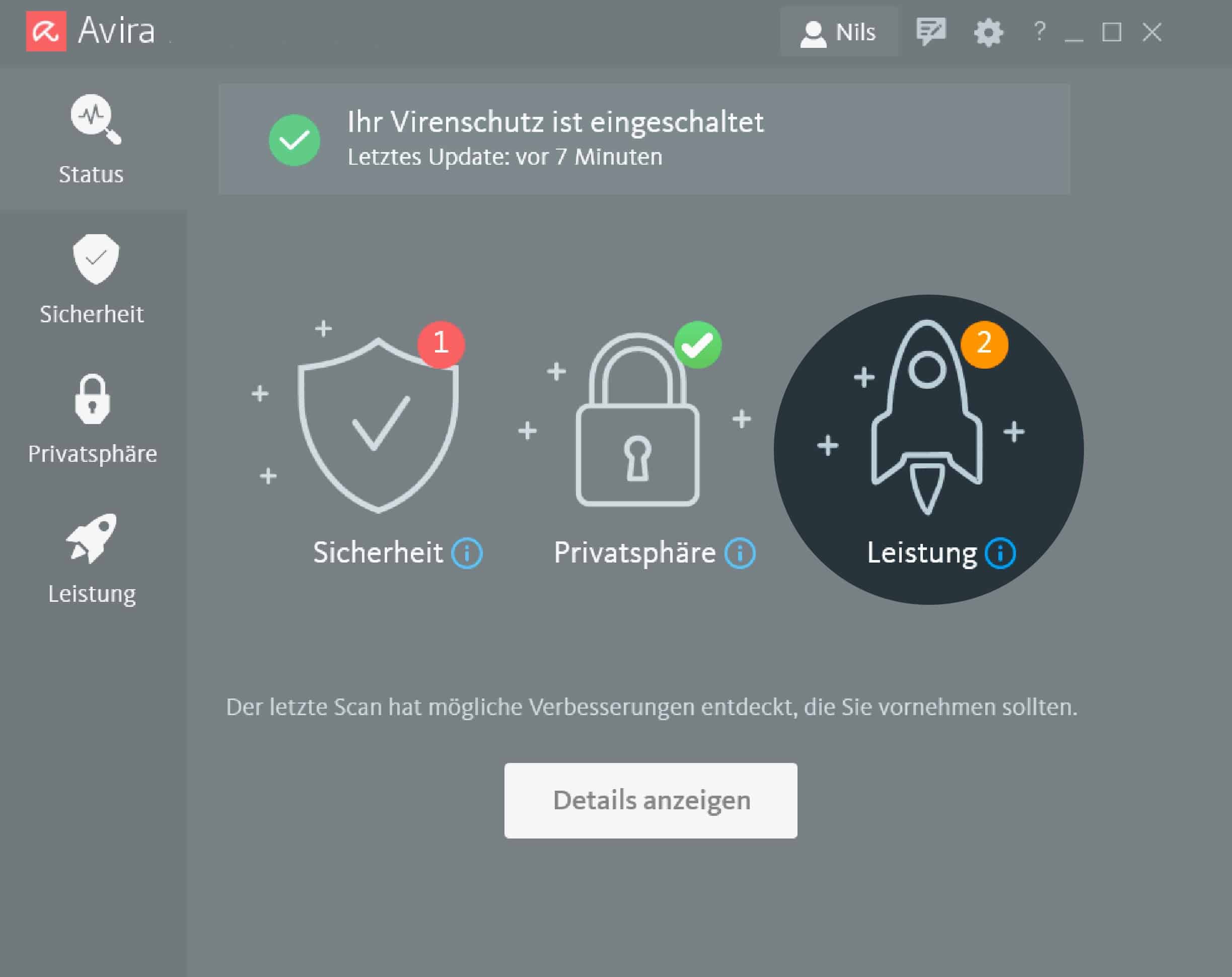 Avira Virenschutz mit Zusatz