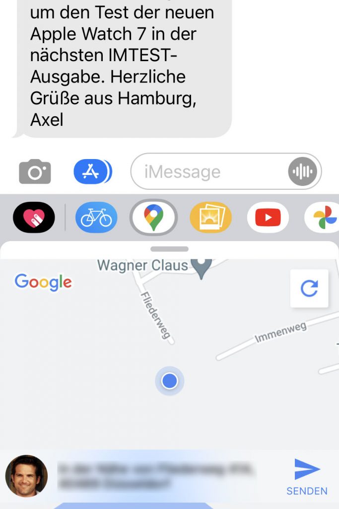 iMessage Standort