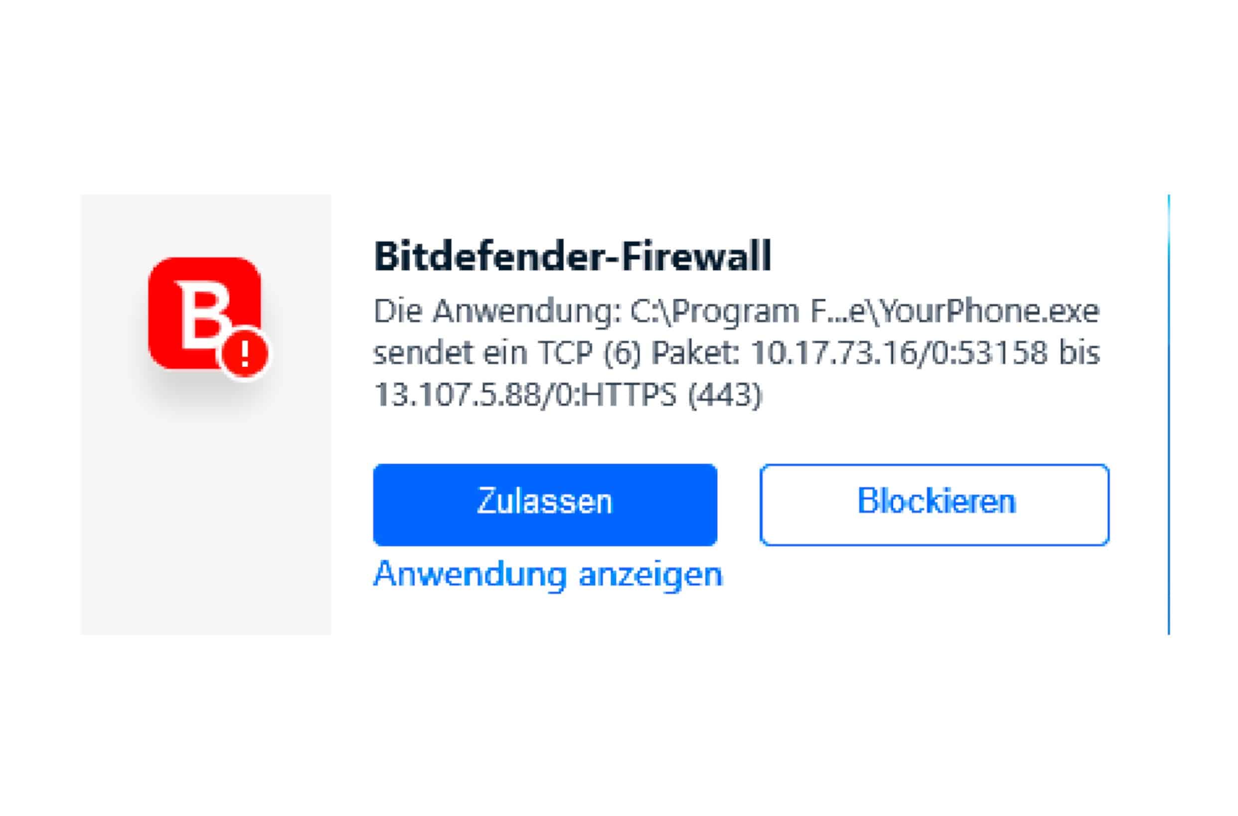 Bitdefender_Meldung Firewall