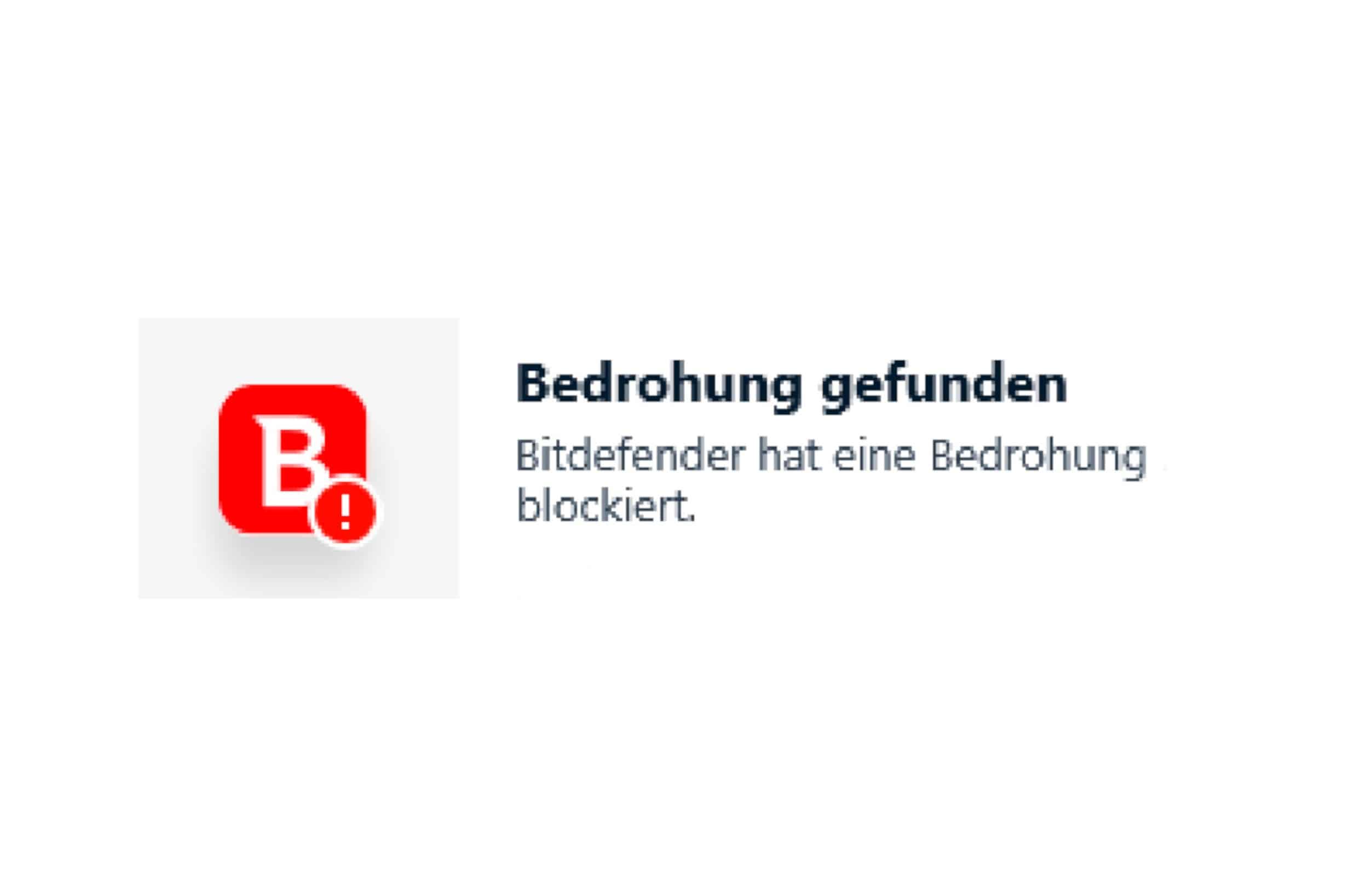 Bitdefender Meldung Bedrohung