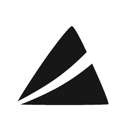 Gesundheit und Fitness mit der Asana-App, Dreieckiges dunkles Logo auf weißem Grund