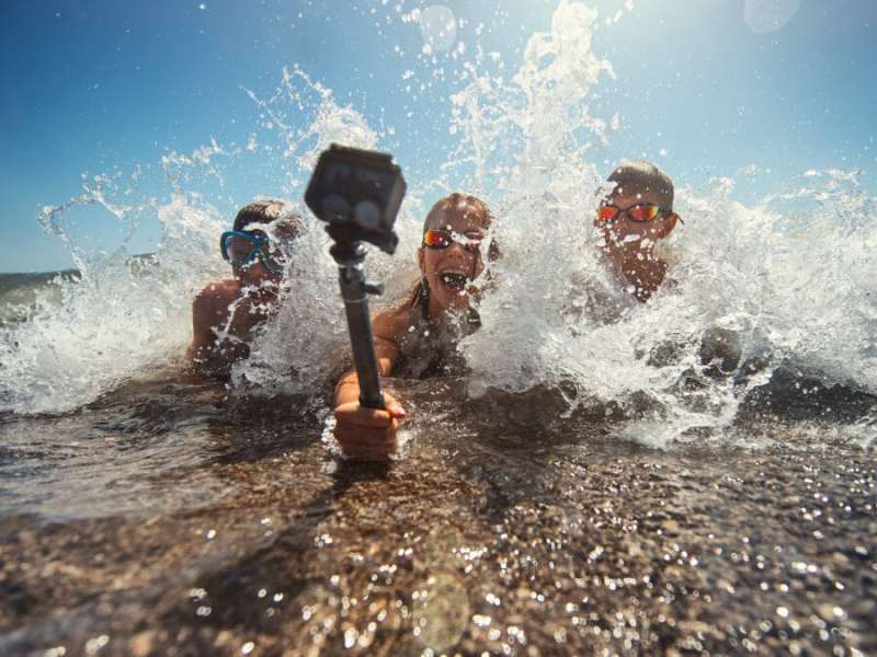 Action Cam am Strand im Einsatz