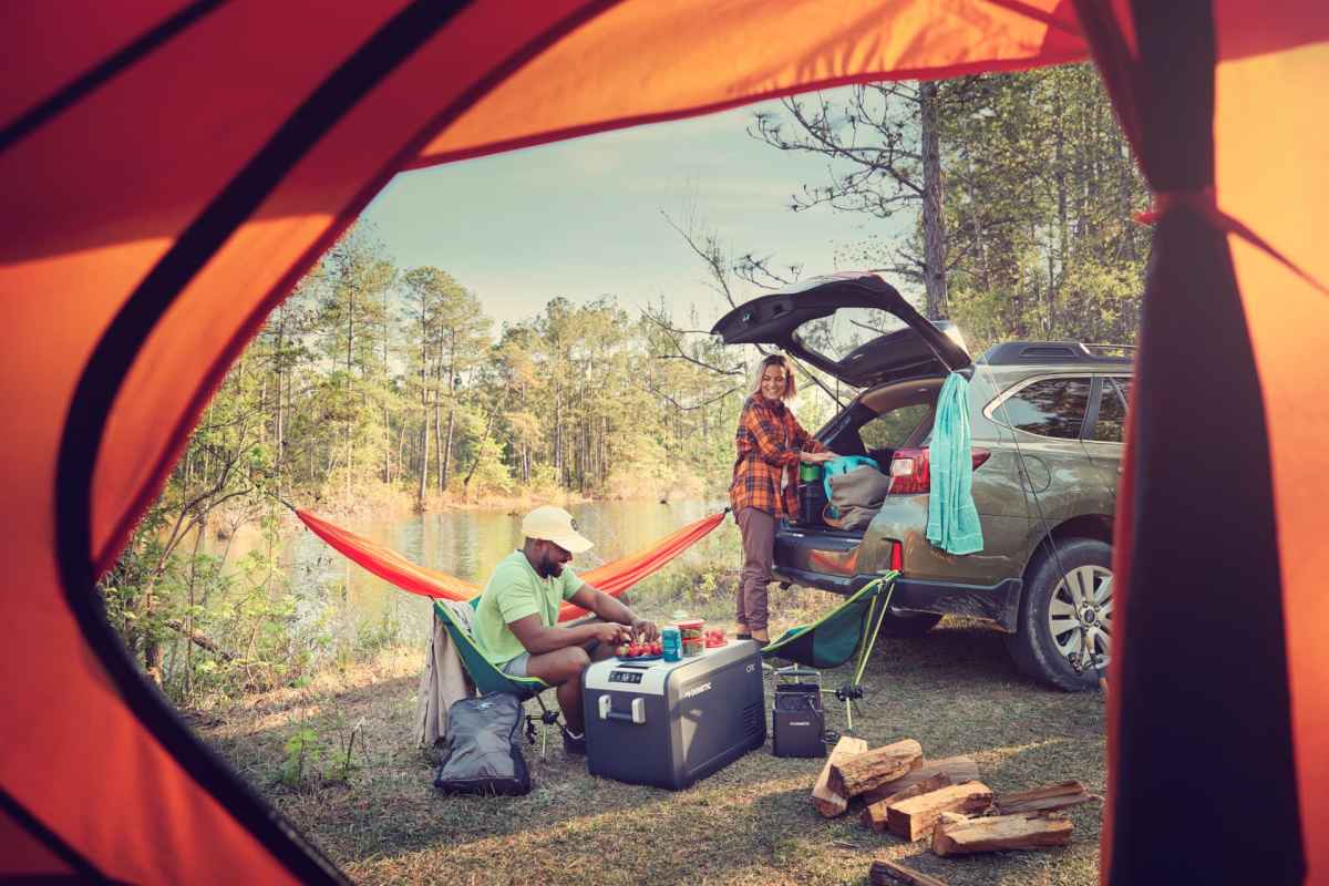 Kühlboxen beim Campen