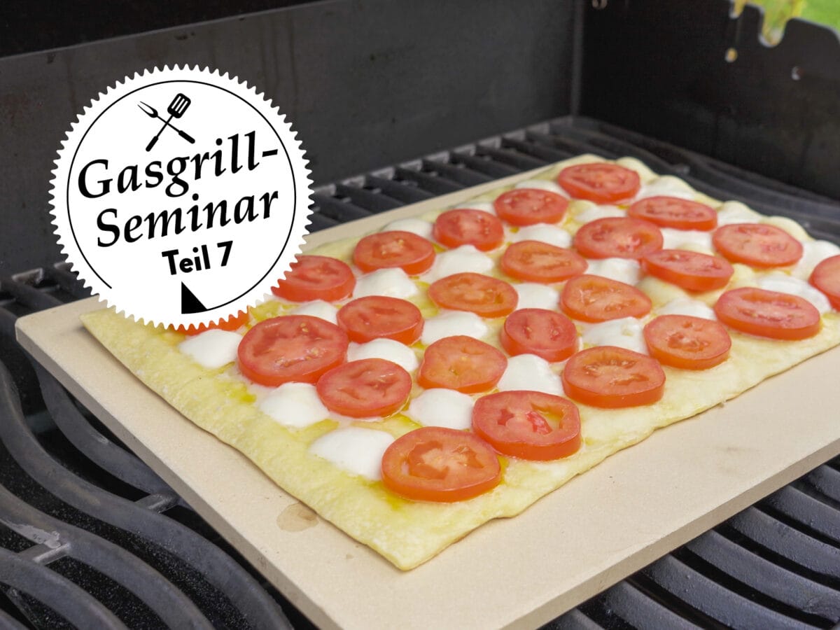 Pizza auf dem Rost