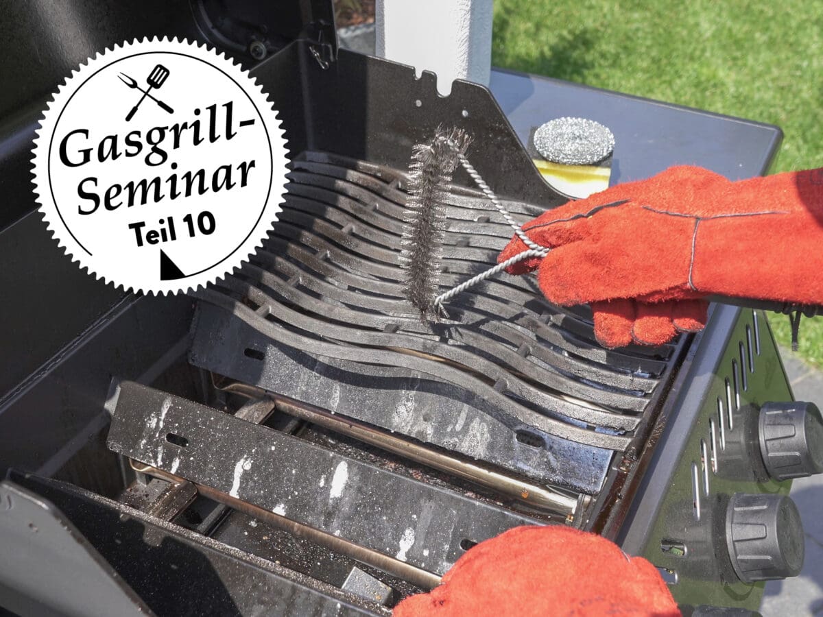 Putzbürste am Grill