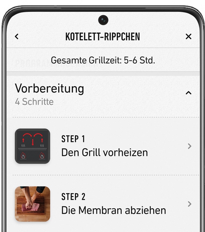 App zur Temperaturüberwachung von Weber