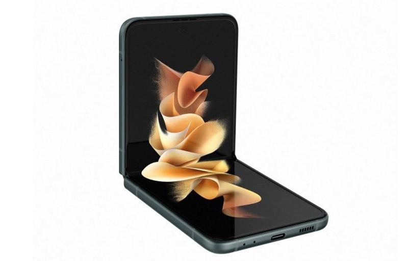 Das Samsung Galaxy Z Flip 3 aufgeklappt