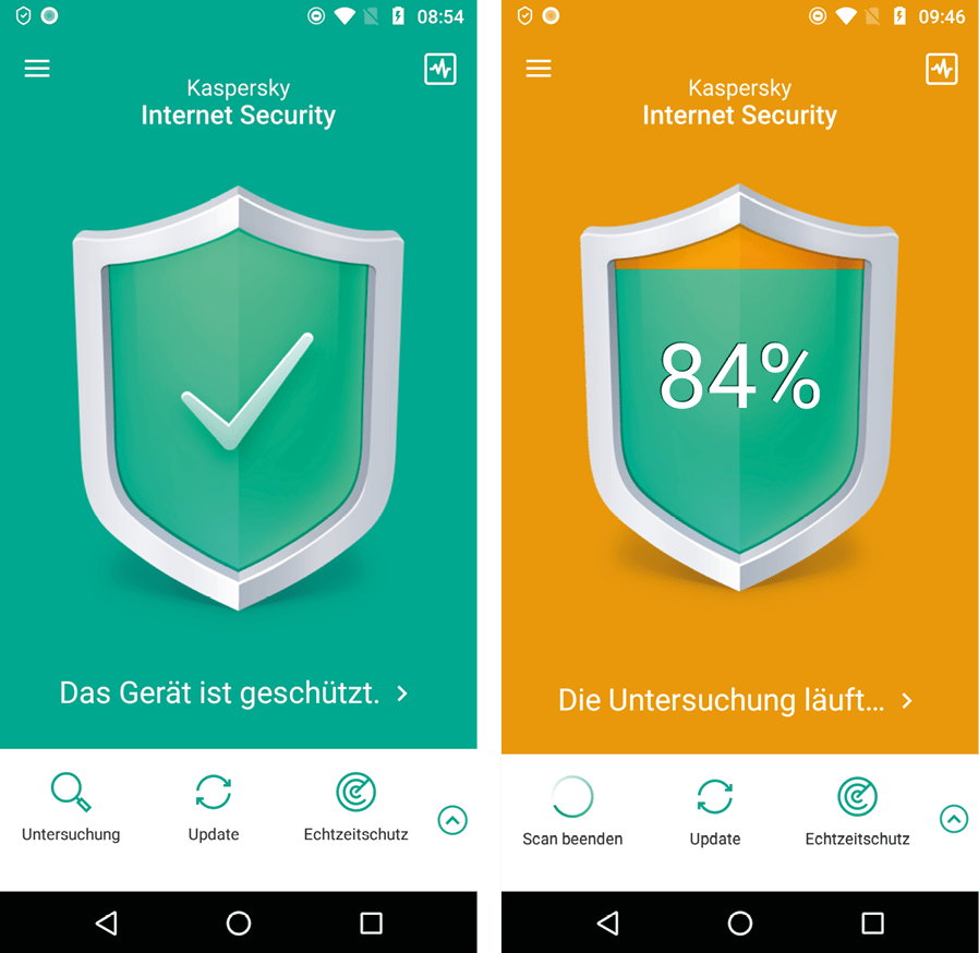 Von Kasperksy gibt es Virenschutz fürs Handy