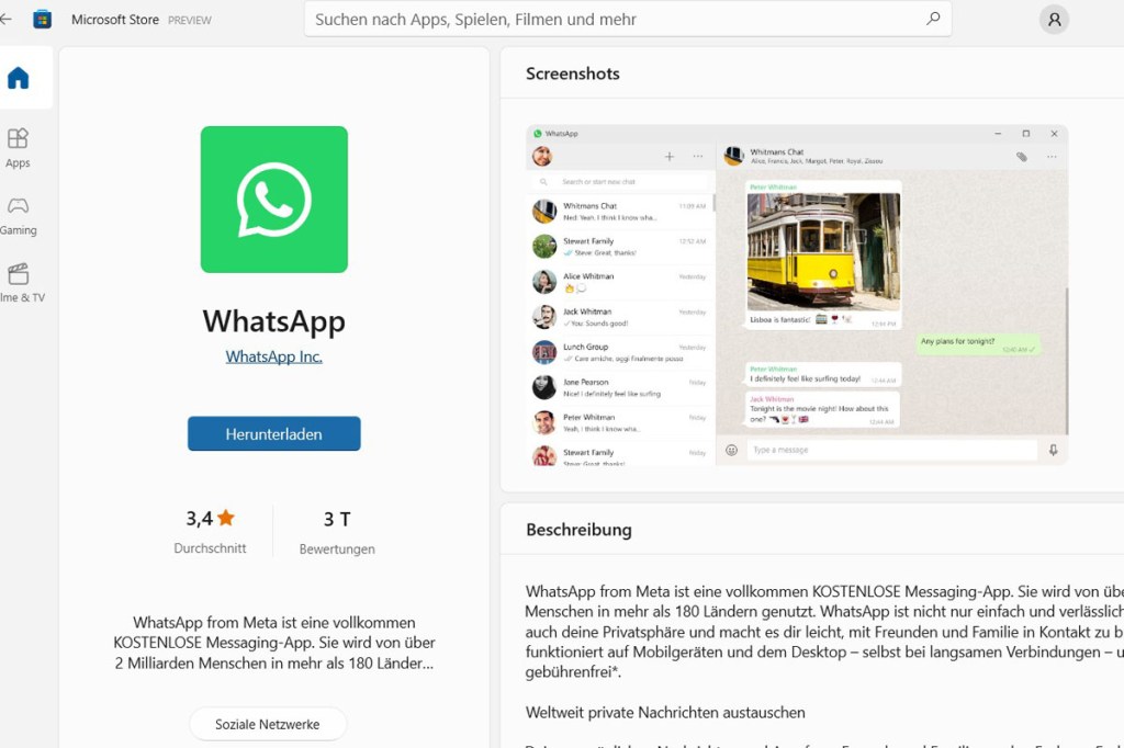 WhatsApp für PC