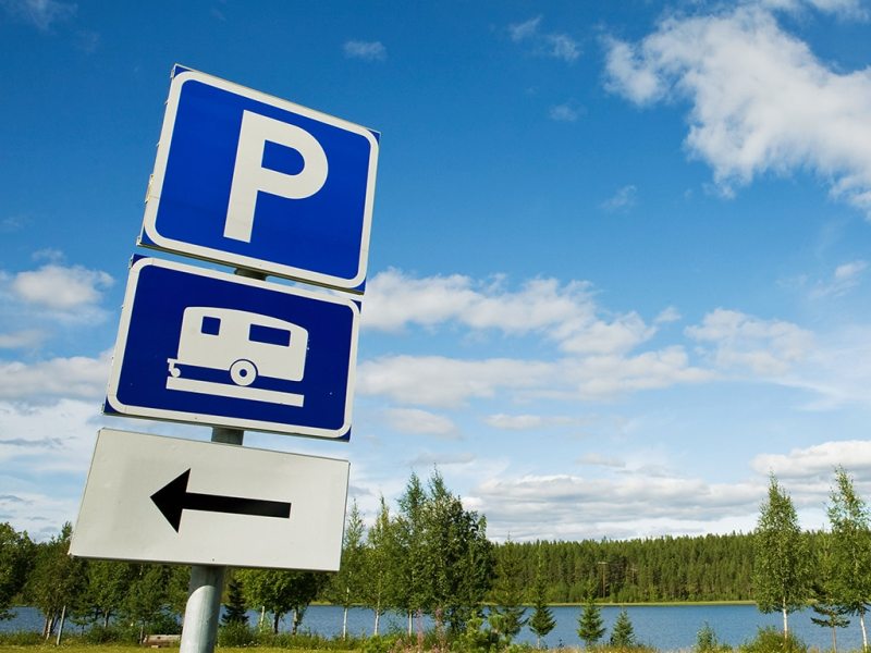 Schild für Camping-Platz