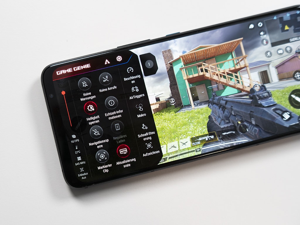 Asus ROG Phone 5 Spielmenü