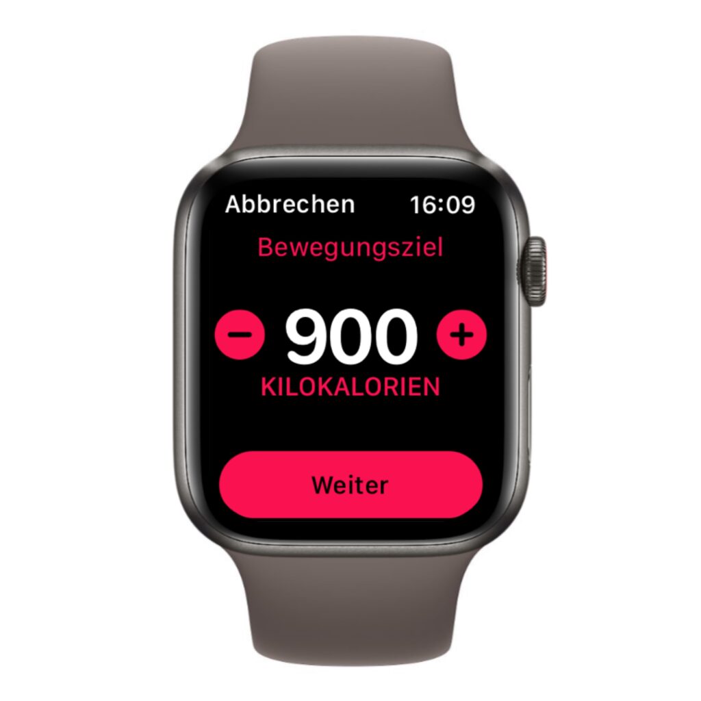 Apple Watch Ziele ändern