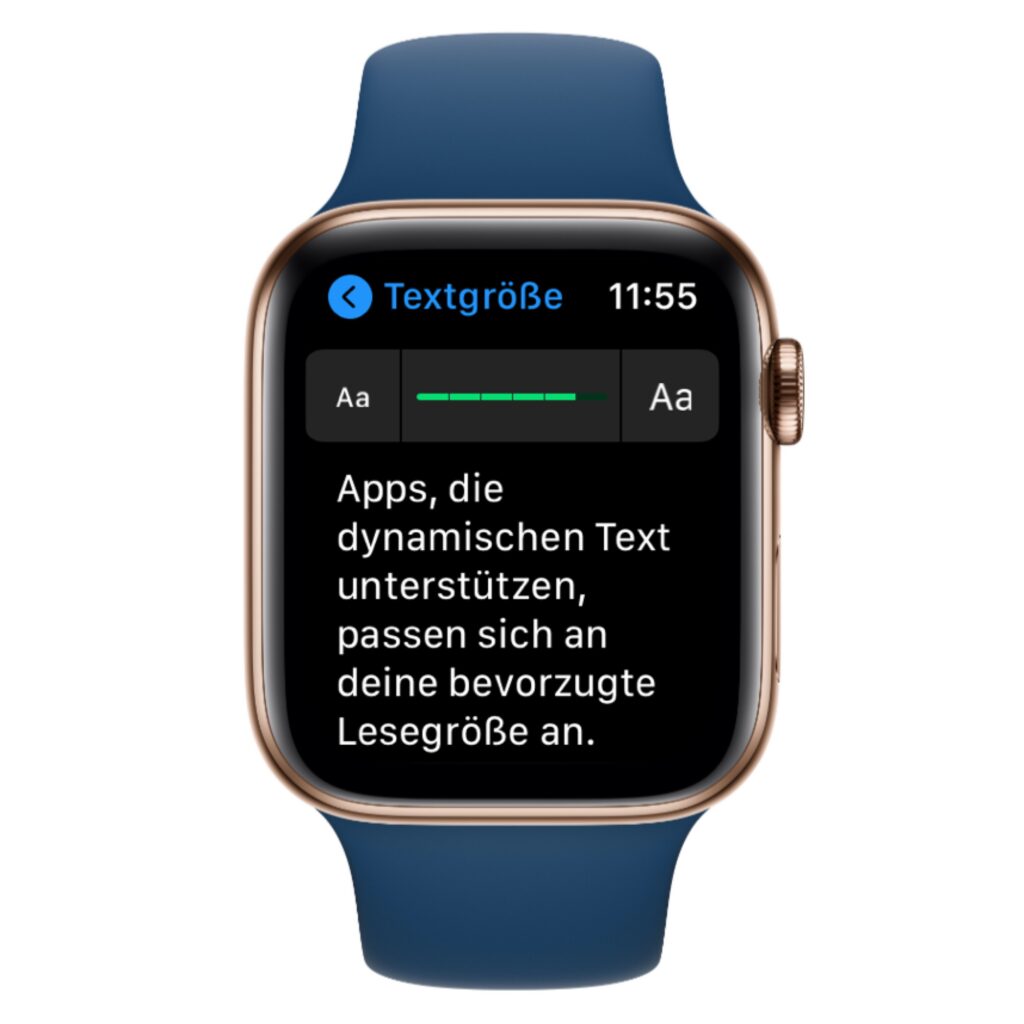 Apple Watch Text vergrößern