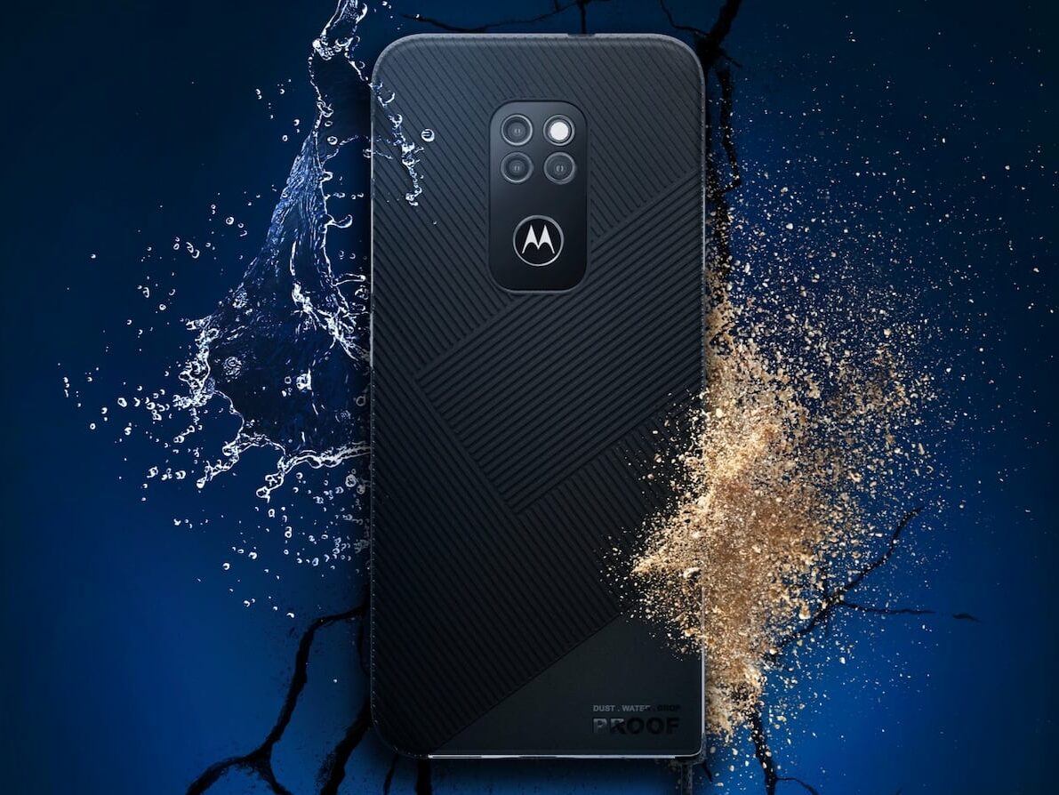 Ein Werbemotiv für das Smartphone Motorola Defy