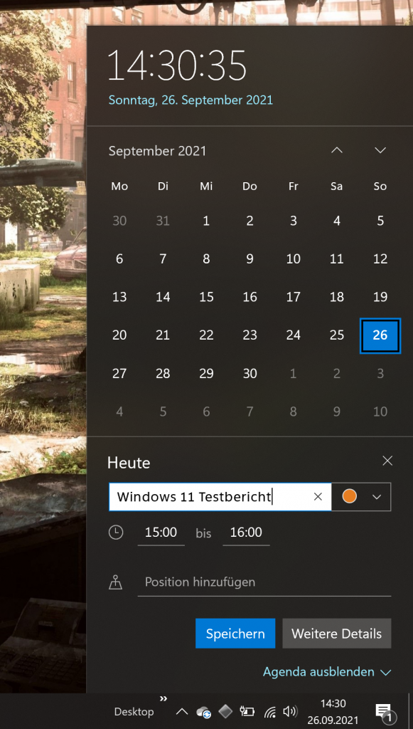 Screenshot Kalender