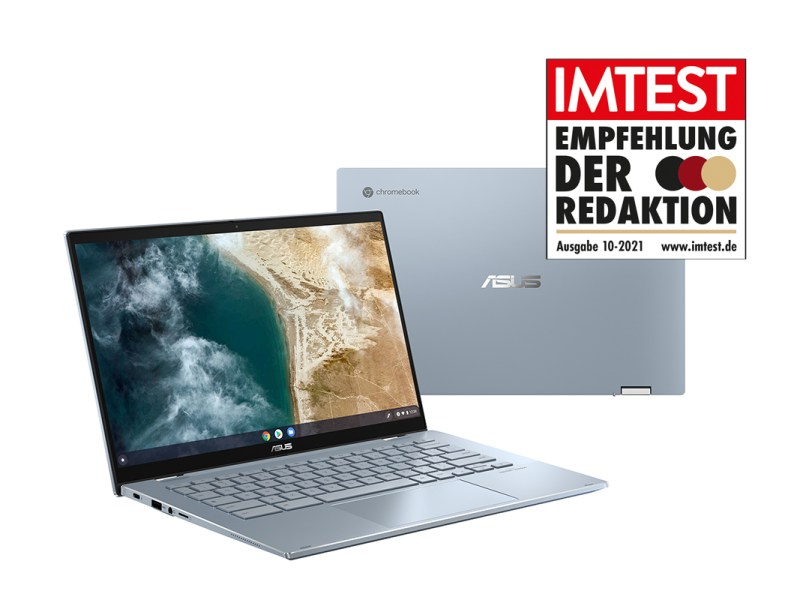 ASUS Chromebook Flip CX5 im geöffneten Zustand