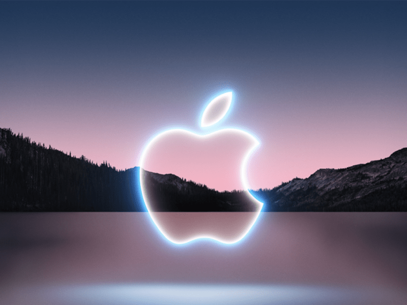 Das leuchtende Apple-Logo