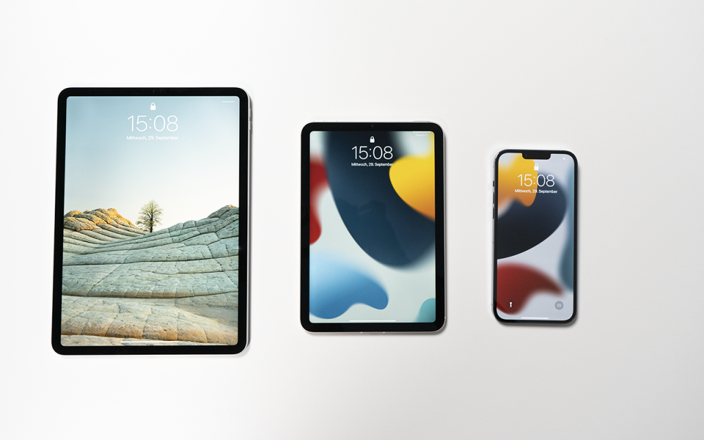 iPad mini 2021 iPad mini, iPad Pro und iPhone 13 Pro Max im Vergleich