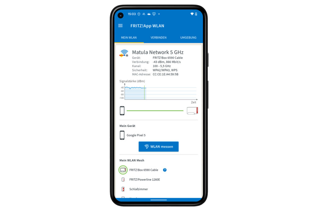FRITZ!App WLAN Übersicht