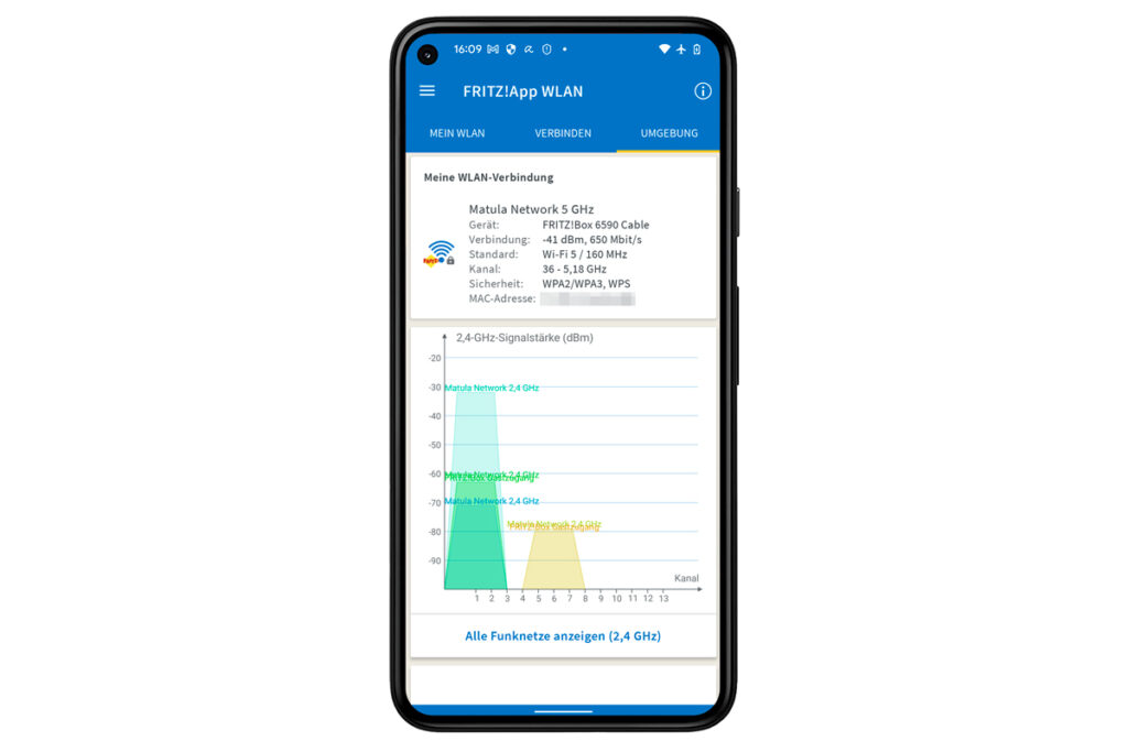 FRITZ!APP WLAN Kanal