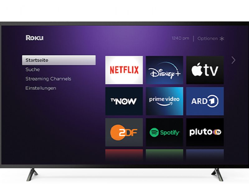 Flachbildfernseher mit neuem Roku-Betriebssystem
