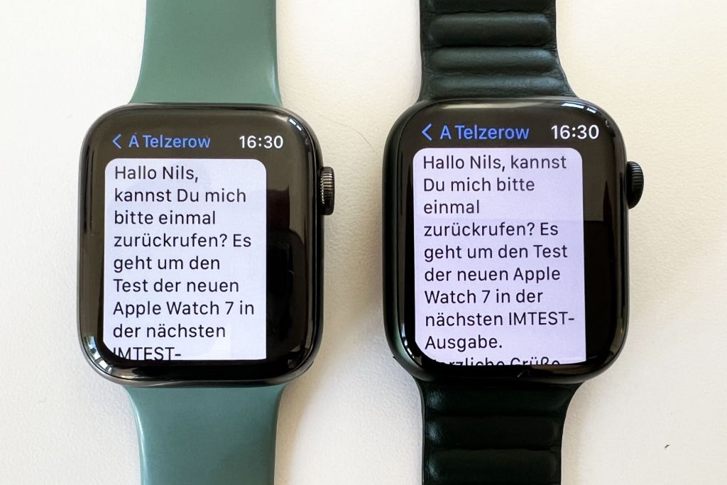 Apple Watch 7 mehr Text