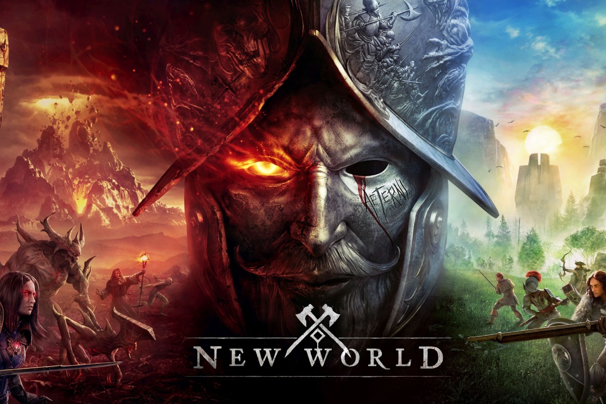 Das Bild zeigt das Titelbild des Computerspiels New World