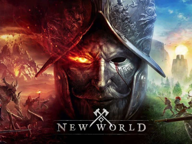 Das Bild zeigt das Titelbild des Computerspiels New World