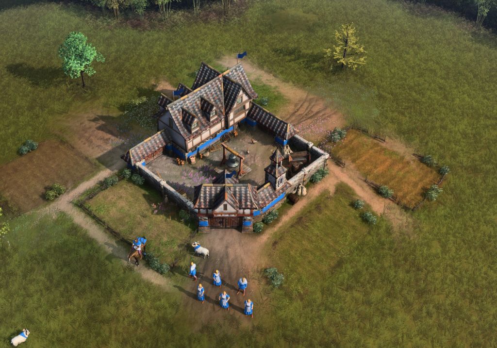 Screenshot kleines Dorfzentrum von oben