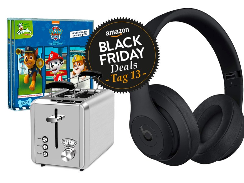 Drei Artikel aus dem Black Friday Amazon-Angebot nebeneinander