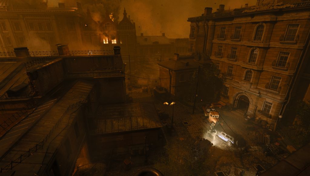 Screenshot Stadt in Flammen