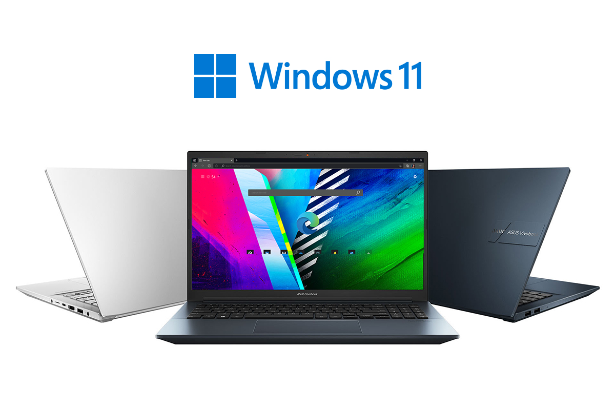 Vivobook Pro in drei Farben, Windows 11 Logo