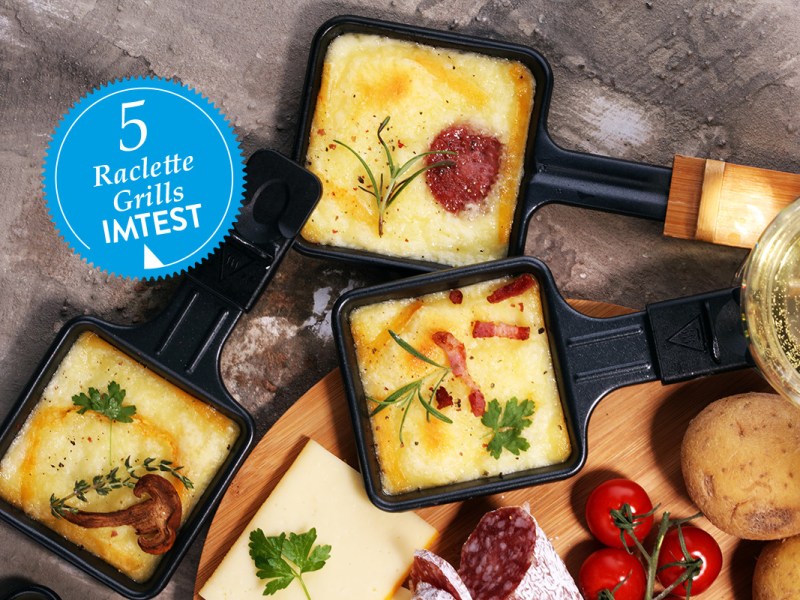 Raclette Pfannen befÃ¼llt von oben