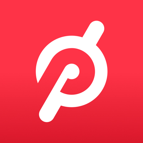 Rotes Icon mit P von Peloton-Logo