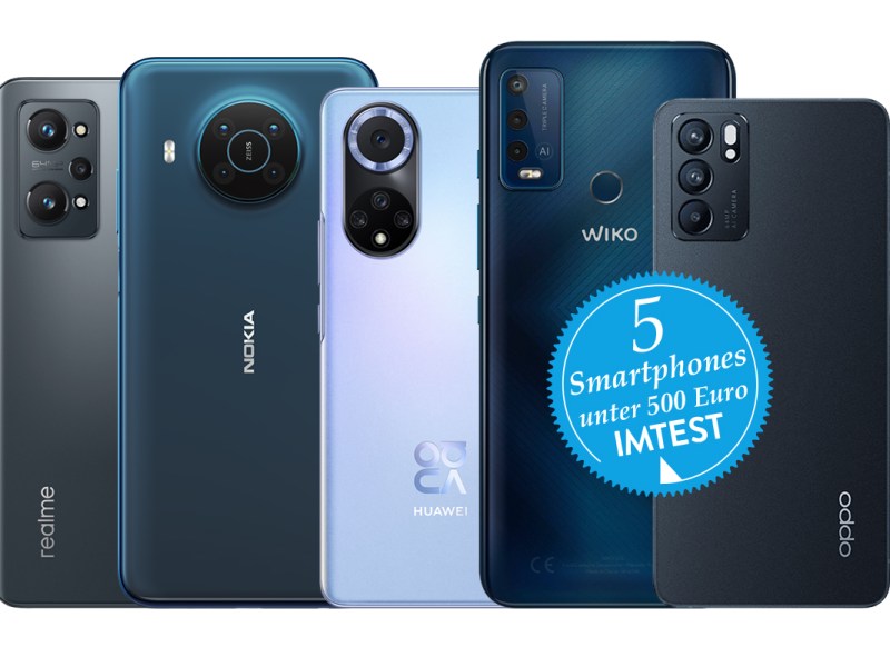 Smartphones unter 500 Euro, realme, Nokia, Huawei, Wiko, oppo