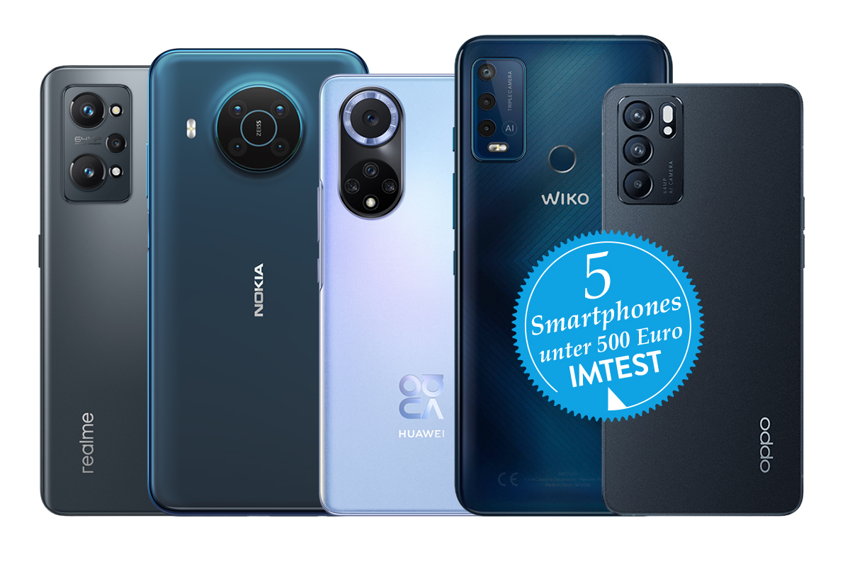 Smartphones unter 500 Euro, realme, Nokia, Huawei, Wiko, oppo