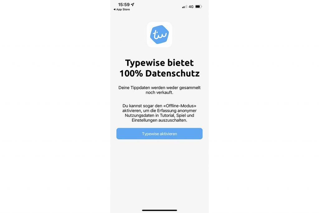 Typewise Tastatur Datenschutz Hinweis