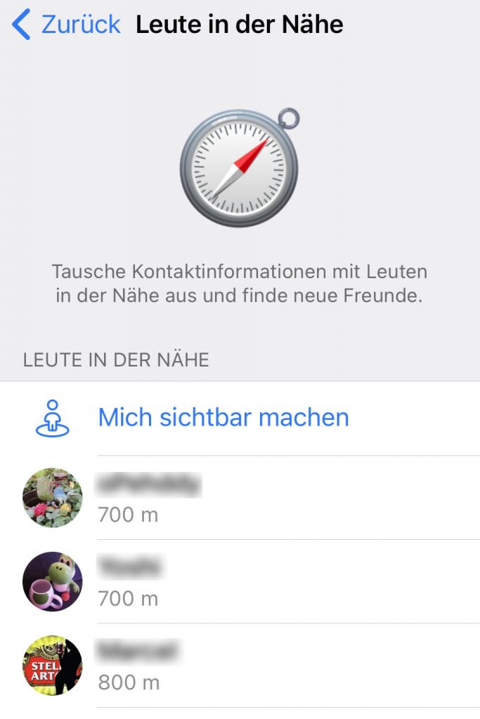 Telegram Nutzer in der Nähe finden