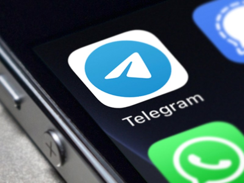 Telegram-App auf einem Smartphone-Screen