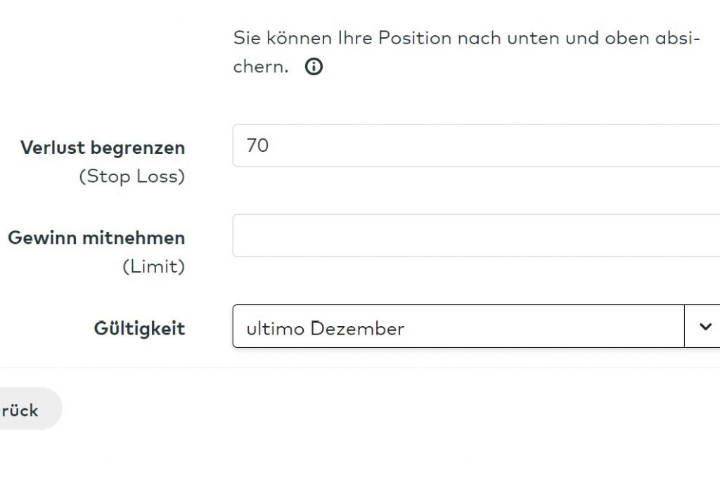 Stop Loss-Auftrag