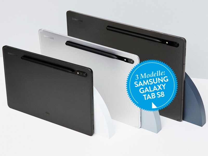 Die neuen Tab S8 Modelle nebeneinander.