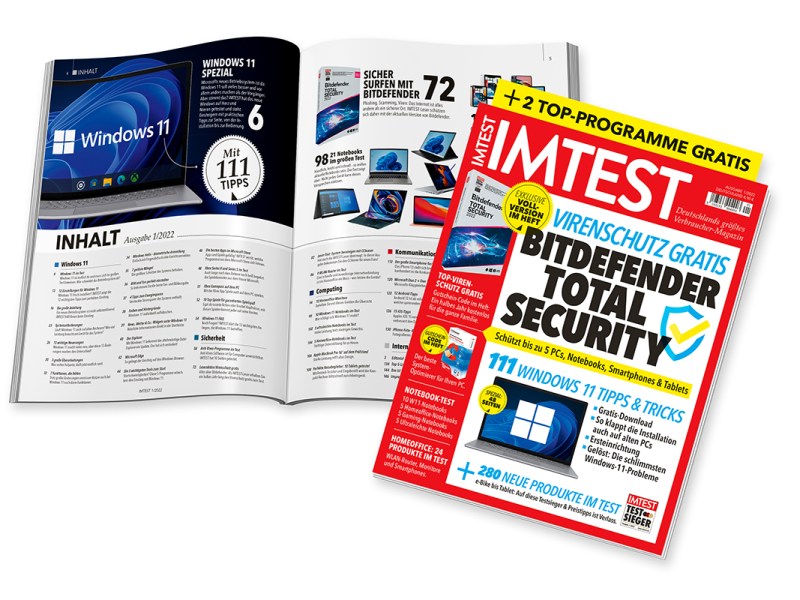 Das Cover der IMTEST-Audgabe 1/22
