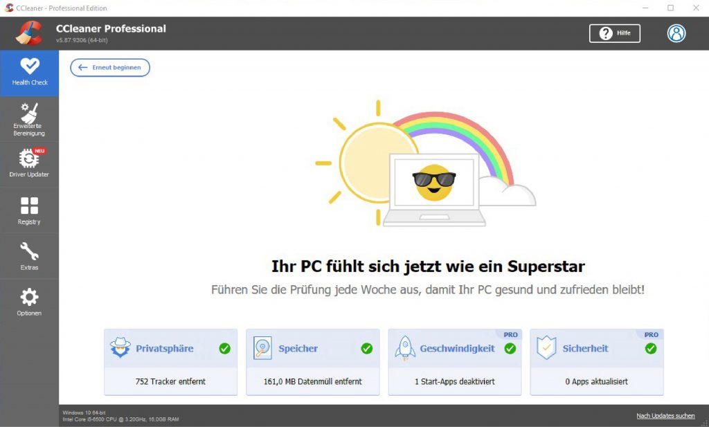 Screenshot Fenster mit gezeichnetem Notebook mit Sonne und Regenbogen in der Mitte