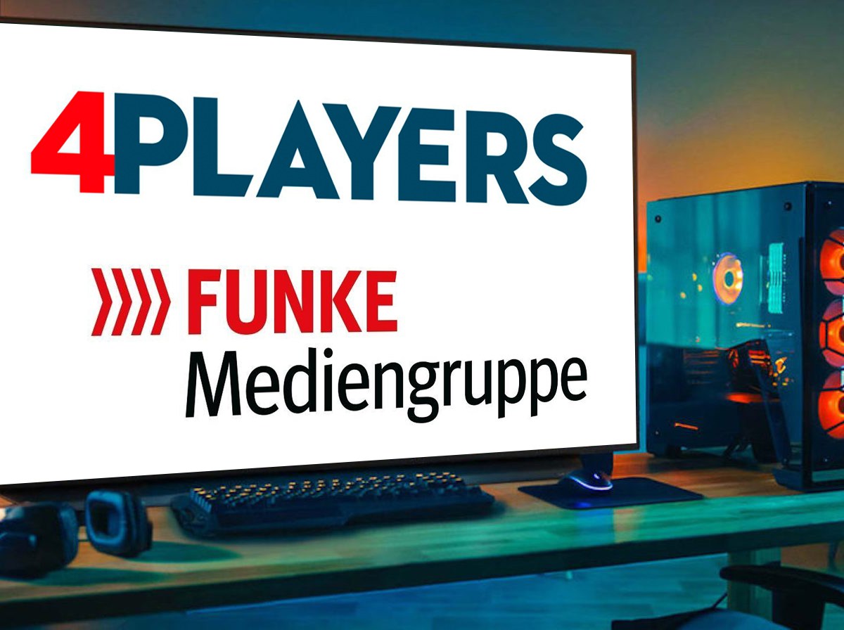 Spiele-PC und TV mit 4Players und Funke Mediengruppe Logo
