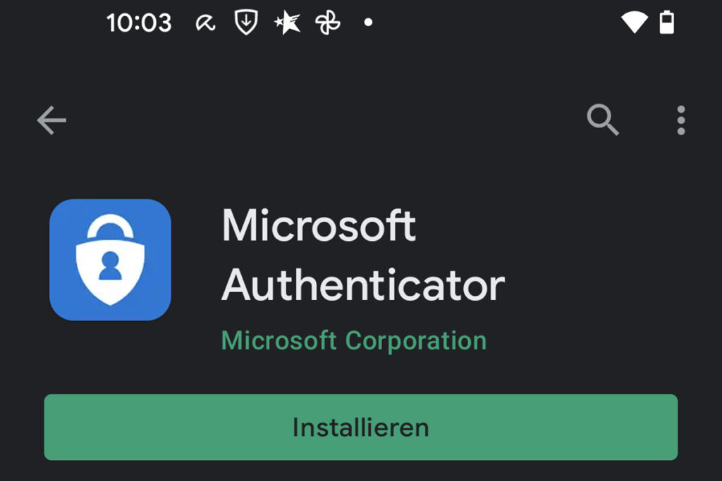 Microsoft Authenticator installieren