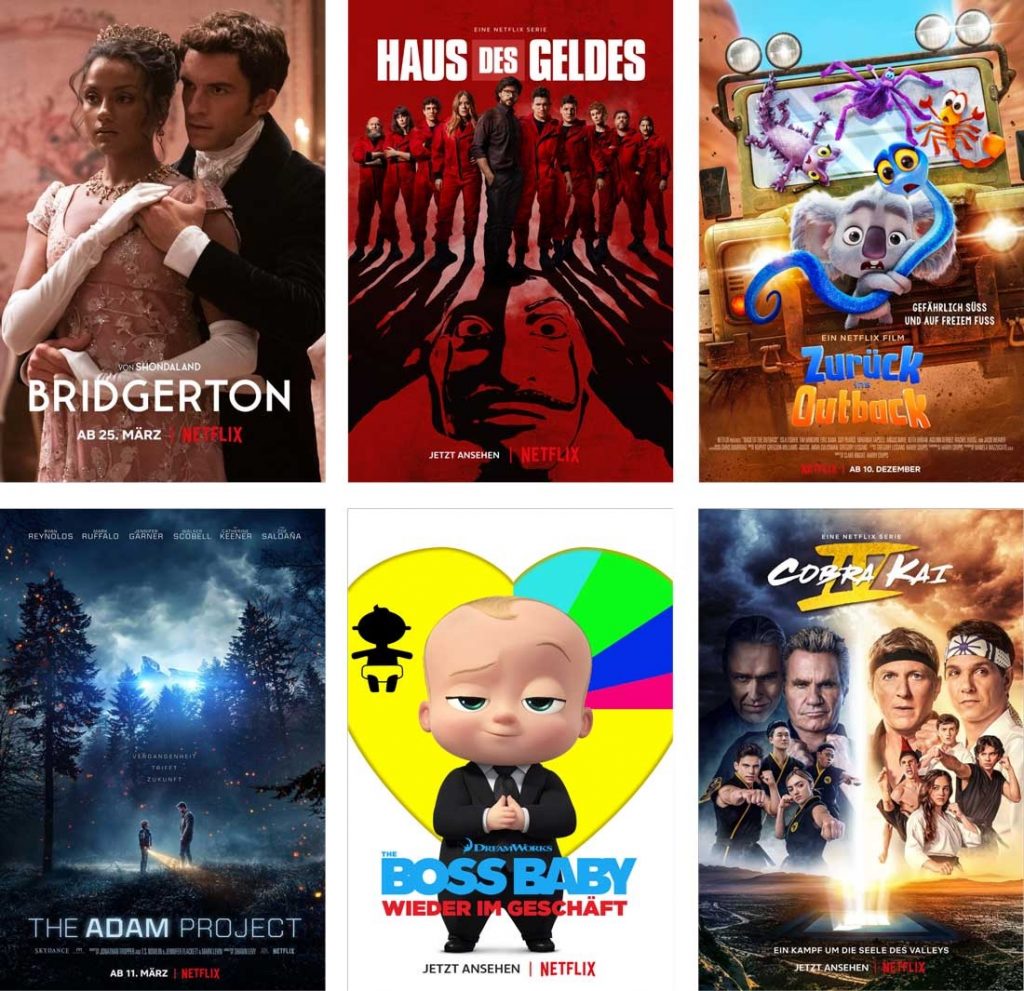 Eine Programmübersicht in Bildern von Netflix