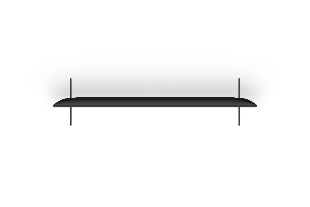 Ein Sony Bravia X80K von oben gesehen, mit Standfüßen.