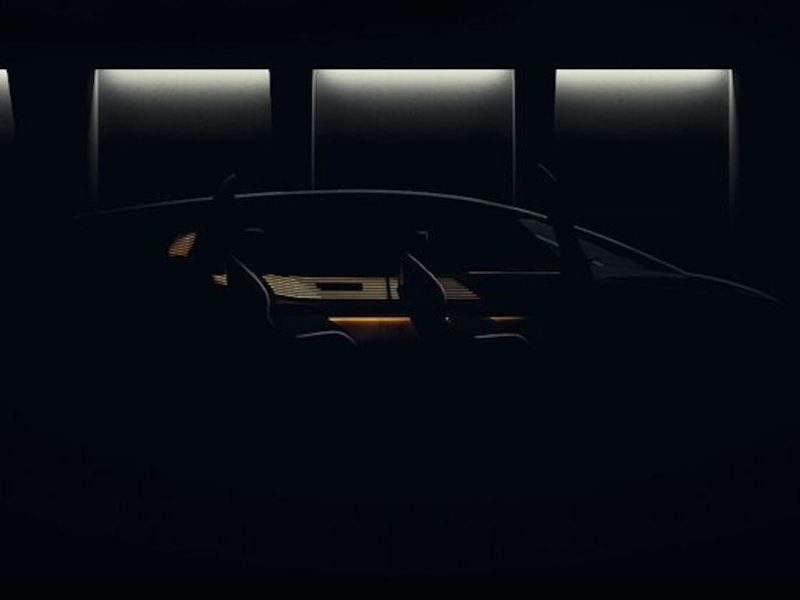 Eine Fahrzeugstudie von Audi im Schatten