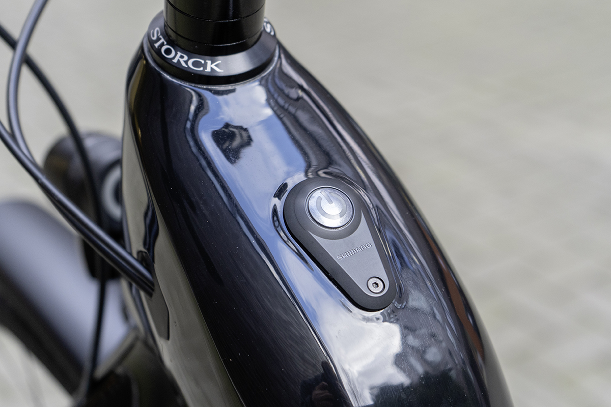 Detail Verschluss an E-Bike-Rahmen von Storck