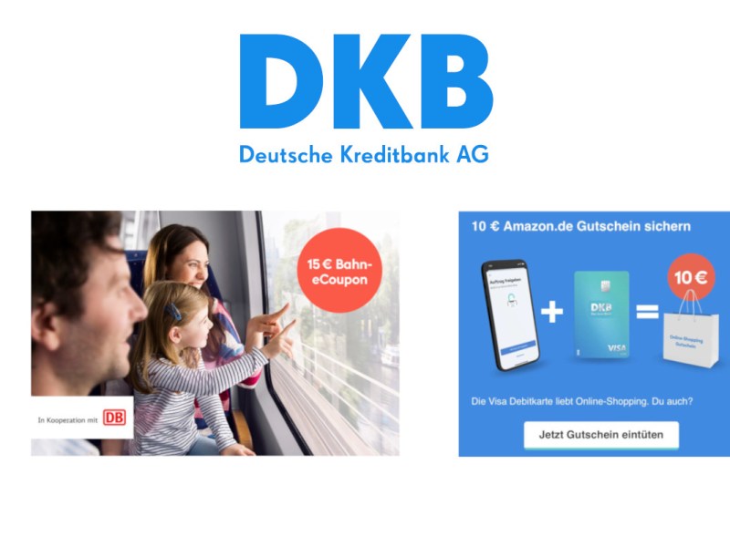 Bahn-Coupon und Amazon-Gutschein bei der DKB